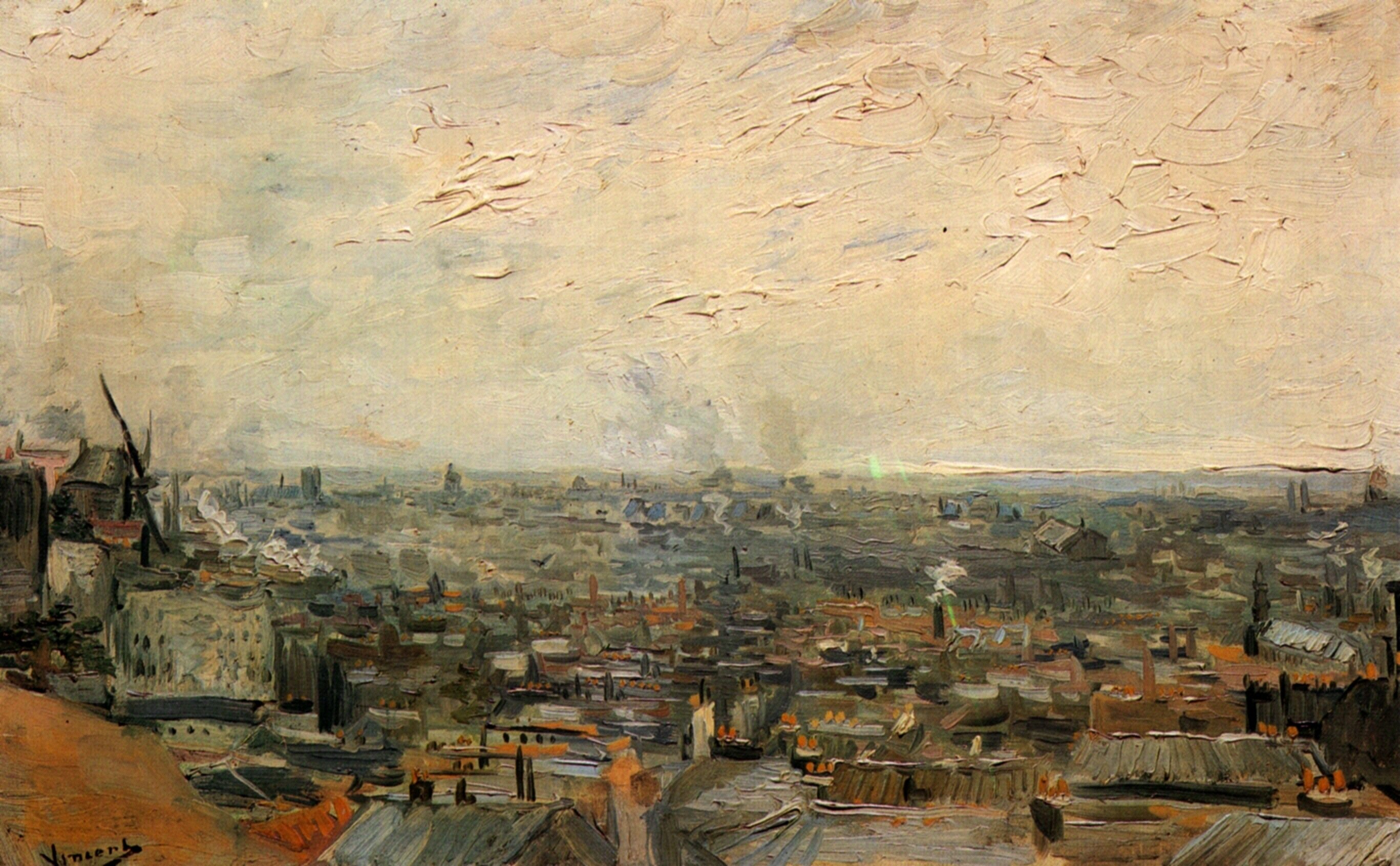  Ван Гог Париж Вид на Париж с Монмартра
